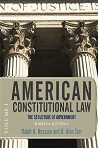 e-Book American Constitutional Law, Eighth Edition, Volume 1: The Structure of Government (American Constitutional Law: The Structure of Government (V1)) download